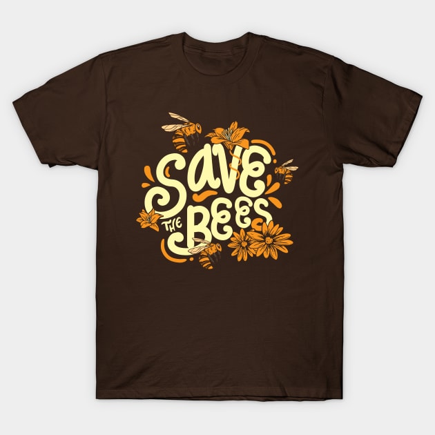 Save the Bees - Beekeeper Environmentalist Gift T-Shirt by Shirtbubble